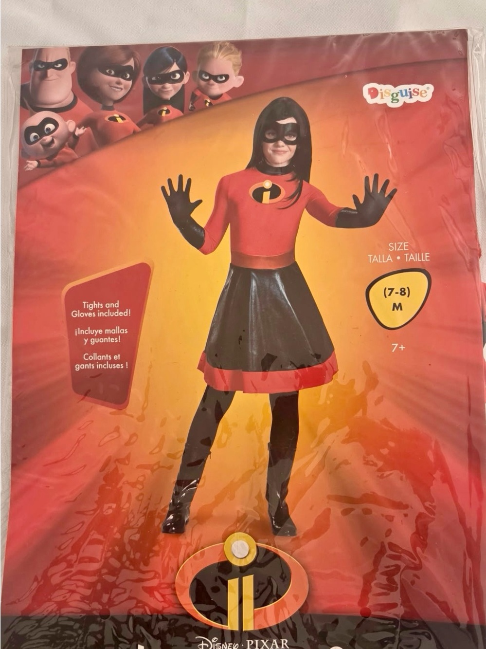 Incredibles Violet Girls Red and Black Costume (Size 7-8)
